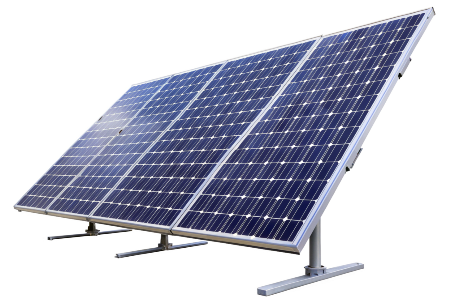 Highefficiency solar panel array on adjustable ground mount for sustainable energy generation png