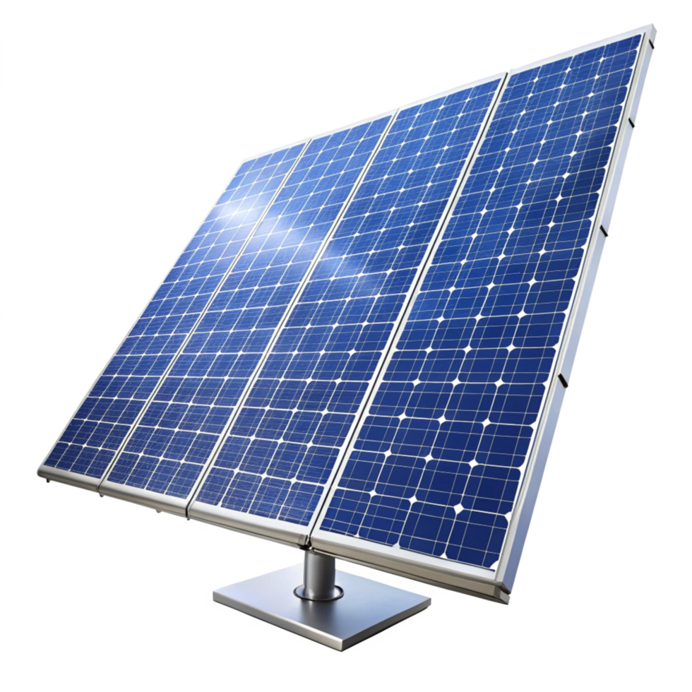 Highefficiency solar panel array on a ground mount system for clean energy generation png