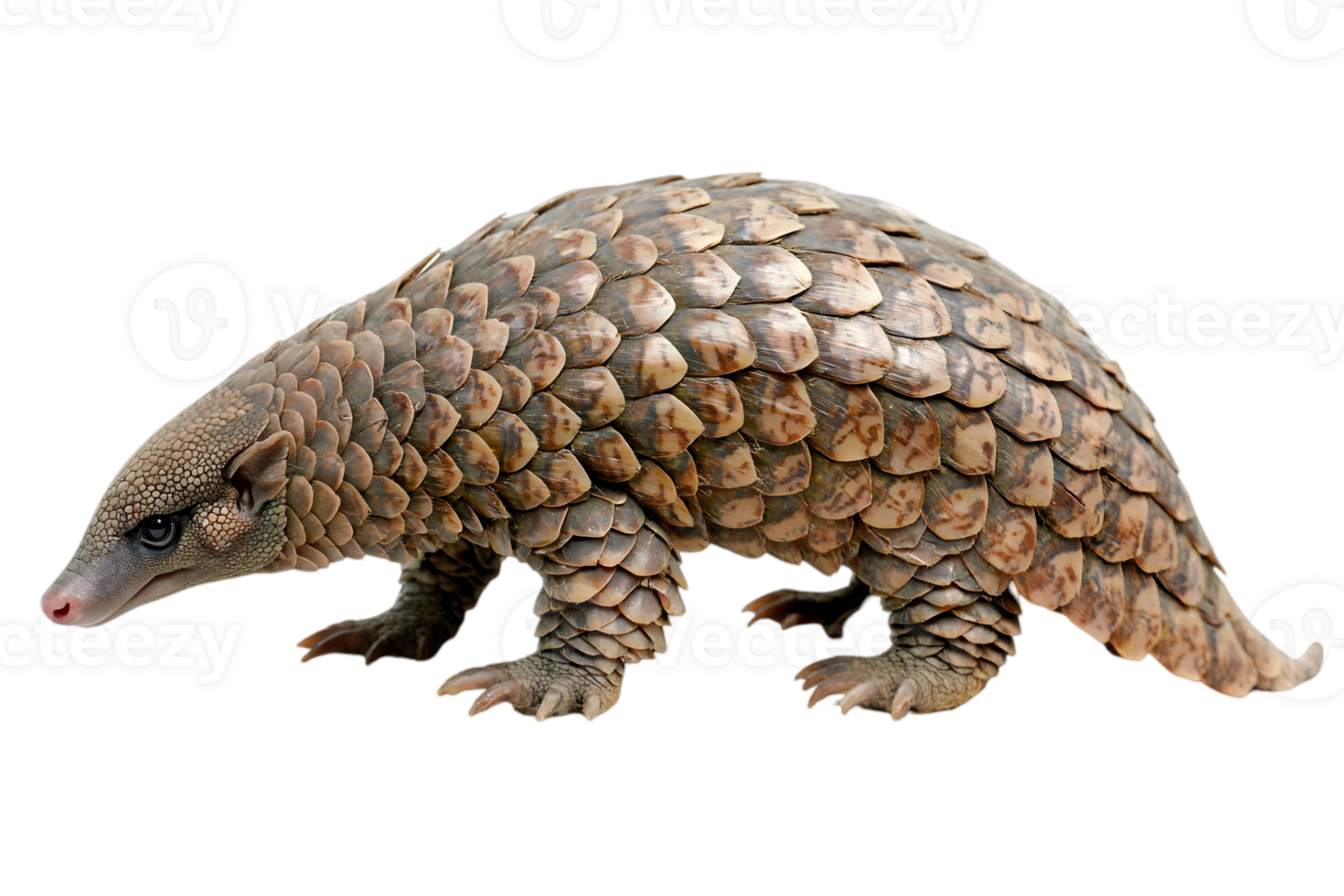 Pangolin Profile On Black Background png
