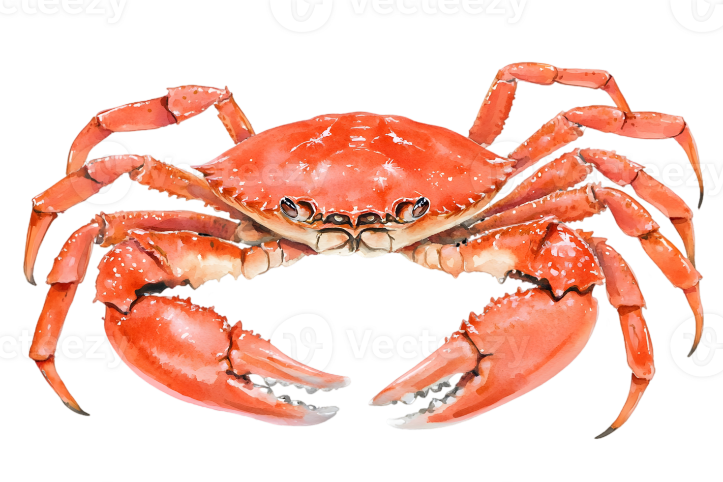 Red Crab Front View Illustration png