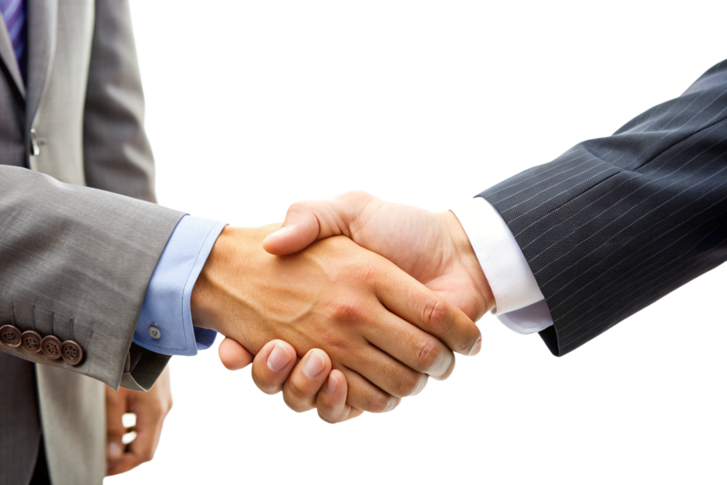 Two Businesspeople Shake Hands in a Deal Closing Agreement png