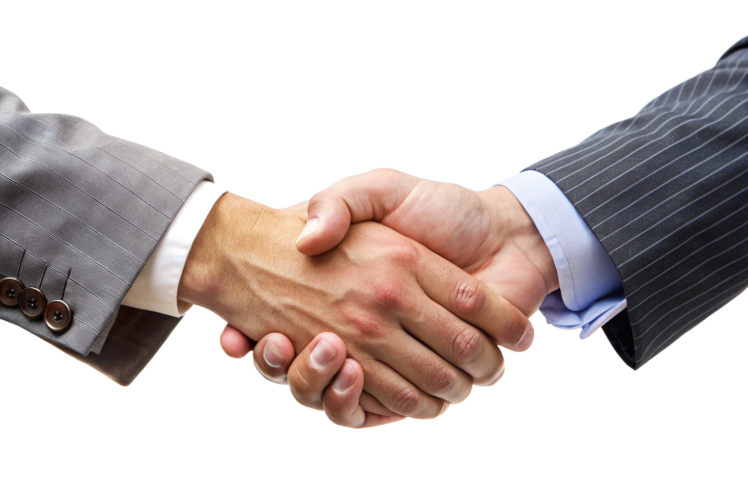 Two Businessmen Shake Hands in a Deal Agreement Showing Trust and Partnership png