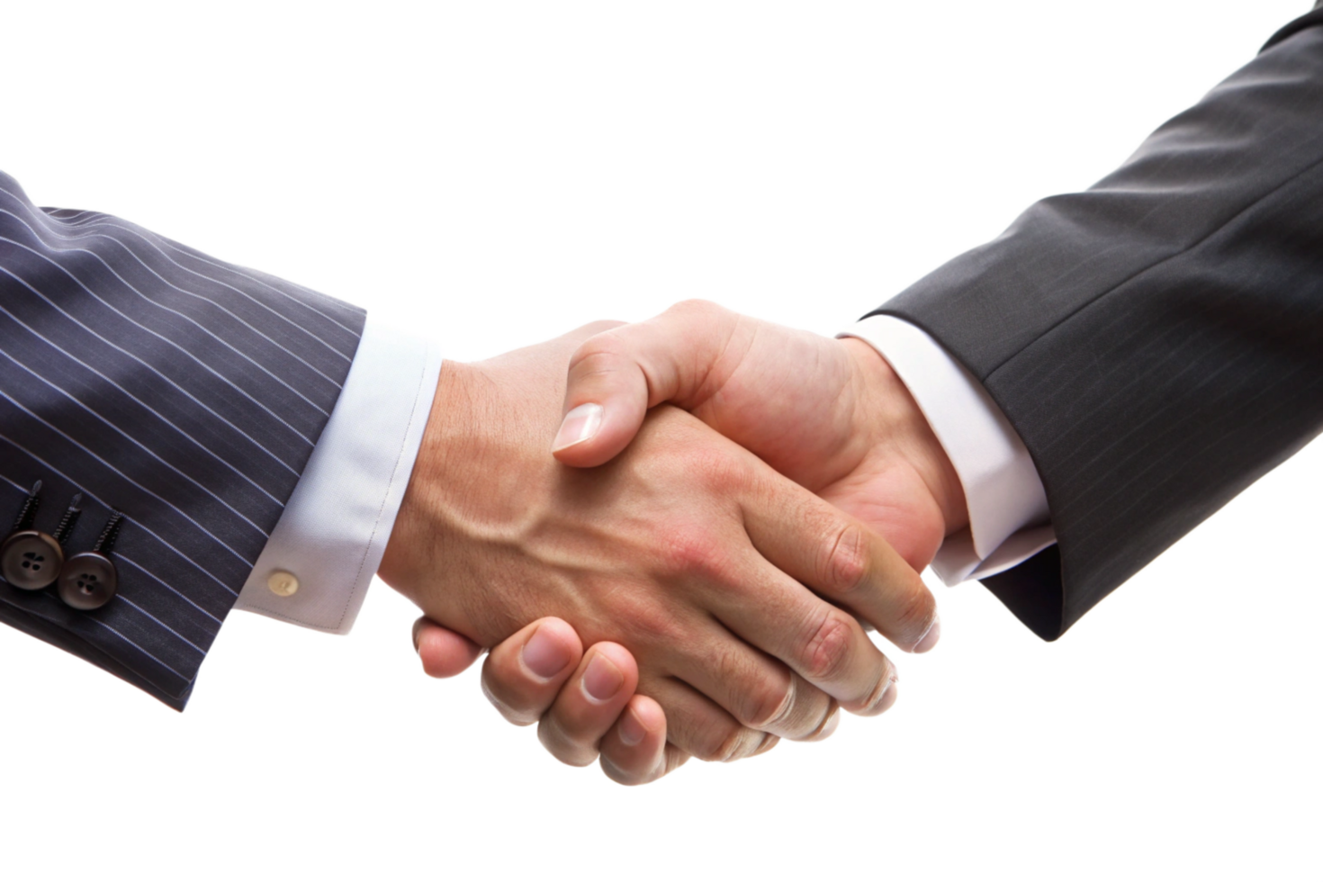 Two Businessmen Shaking Hands in a Deal Agreement Showing Trust and Partnership png