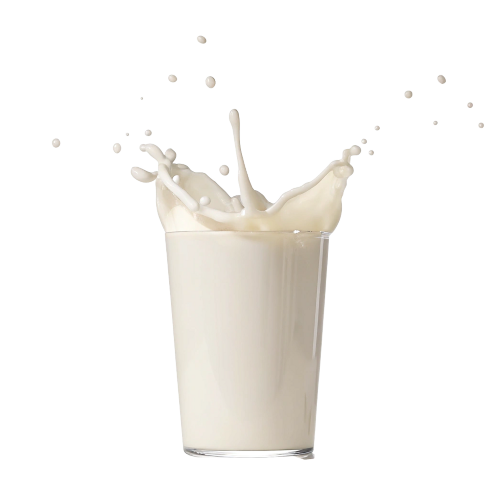 Milk Splash in a Glass A Refreshing and Creamy Drink png