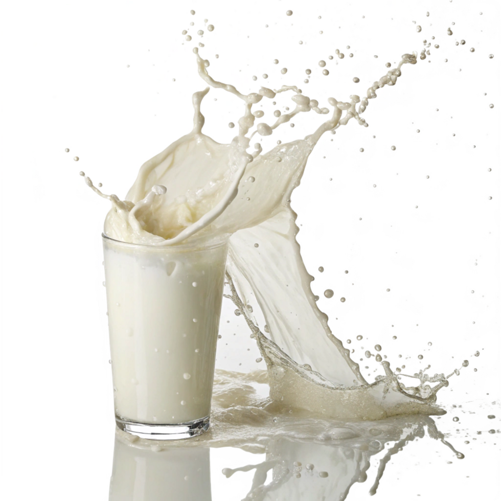 Refreshing Milk Splash in a Glass A Delightful Dairy Drink Image png