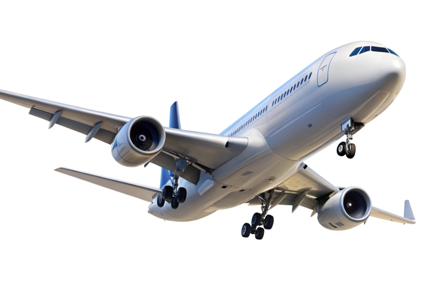 A Stunning Closeup of a Modern Passenger Airplane in Flight png