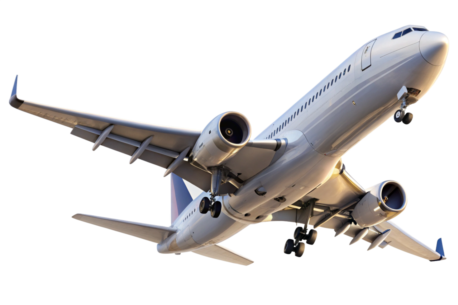 A Stunning View of a Modern Airplane in Flight Approaching Landing Gear Down png