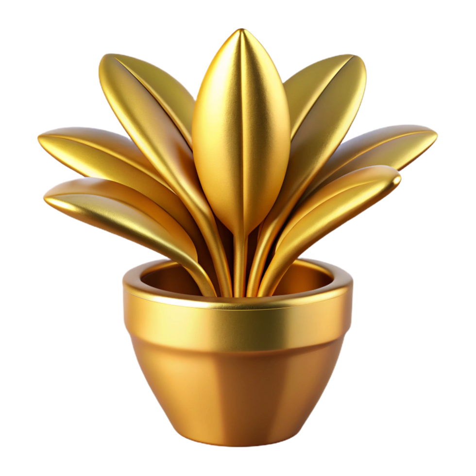 A Stunning 3D Render of a Plant in a Pot png