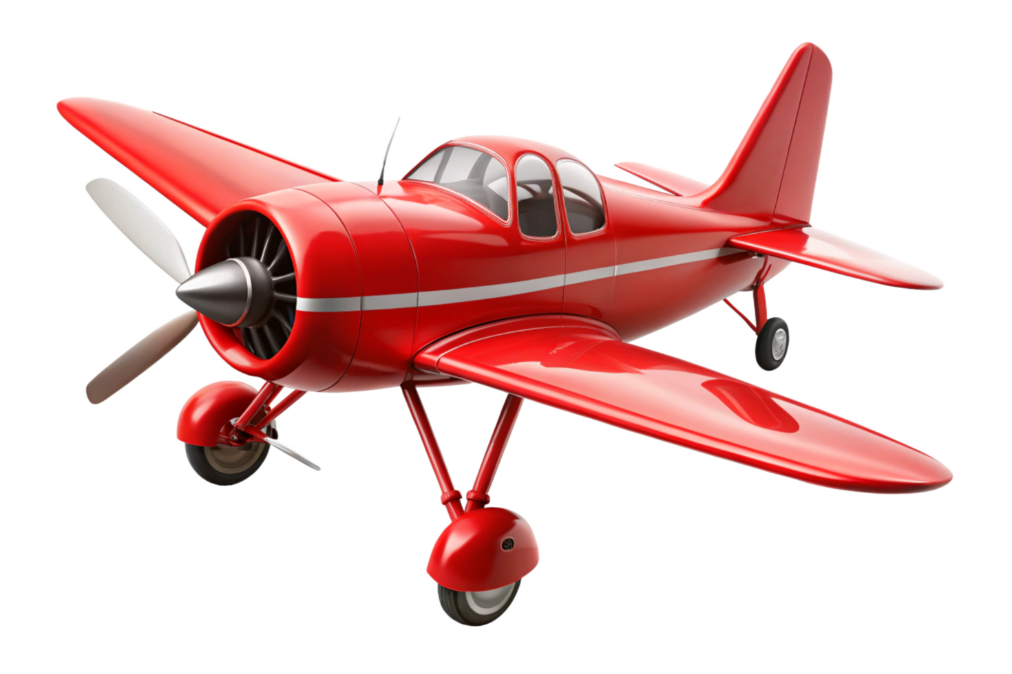 Classic Red Airplane Vintage Aircraft Propeller Engine Flight Travel Aviation png