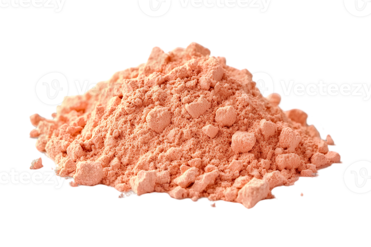 Pile of Pink Powder Makeup Isolated on Transparent Background for Beauty and Cosmetic Related Projects with Fine Texture and Light Studio Lighting png