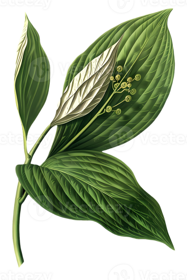 Peace Lily Plant Illustration with Green Leaves and Textured Surface Against Transparent Background png