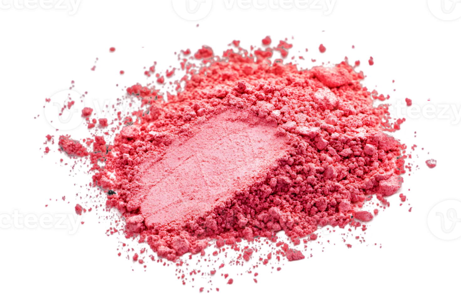 Pile of Crushed Pink Cosmetic Powder Pigment For Makeup Applications on a Transparent Background For Graphic Design png