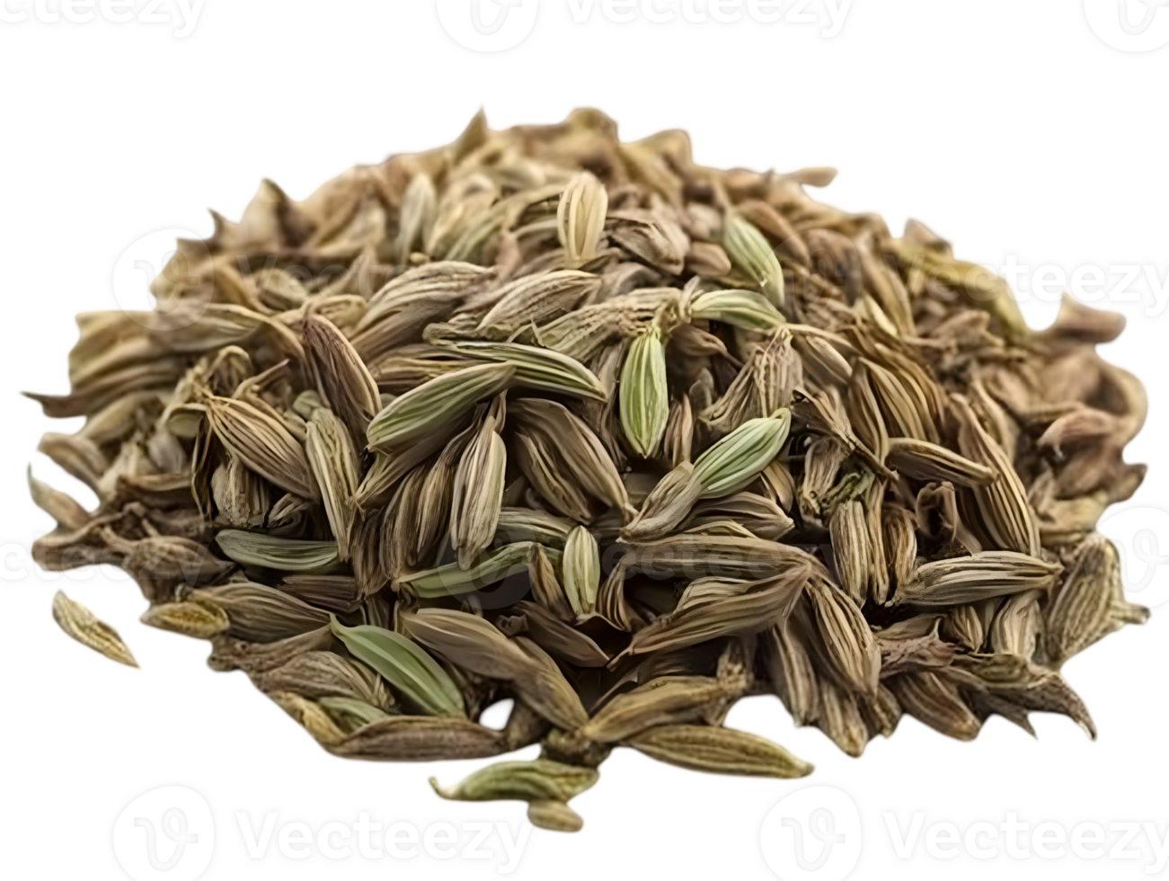 Pile of Aromatic Brown Cumin Seeds a Common Cooking Spice Ingredient on a Black Background png