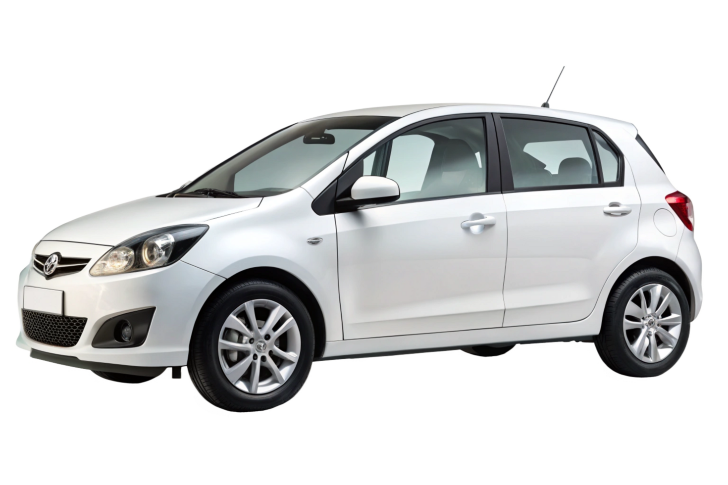 2013 Holden Barina Spark Hatchback in White Exterior and Alloy Wheels png