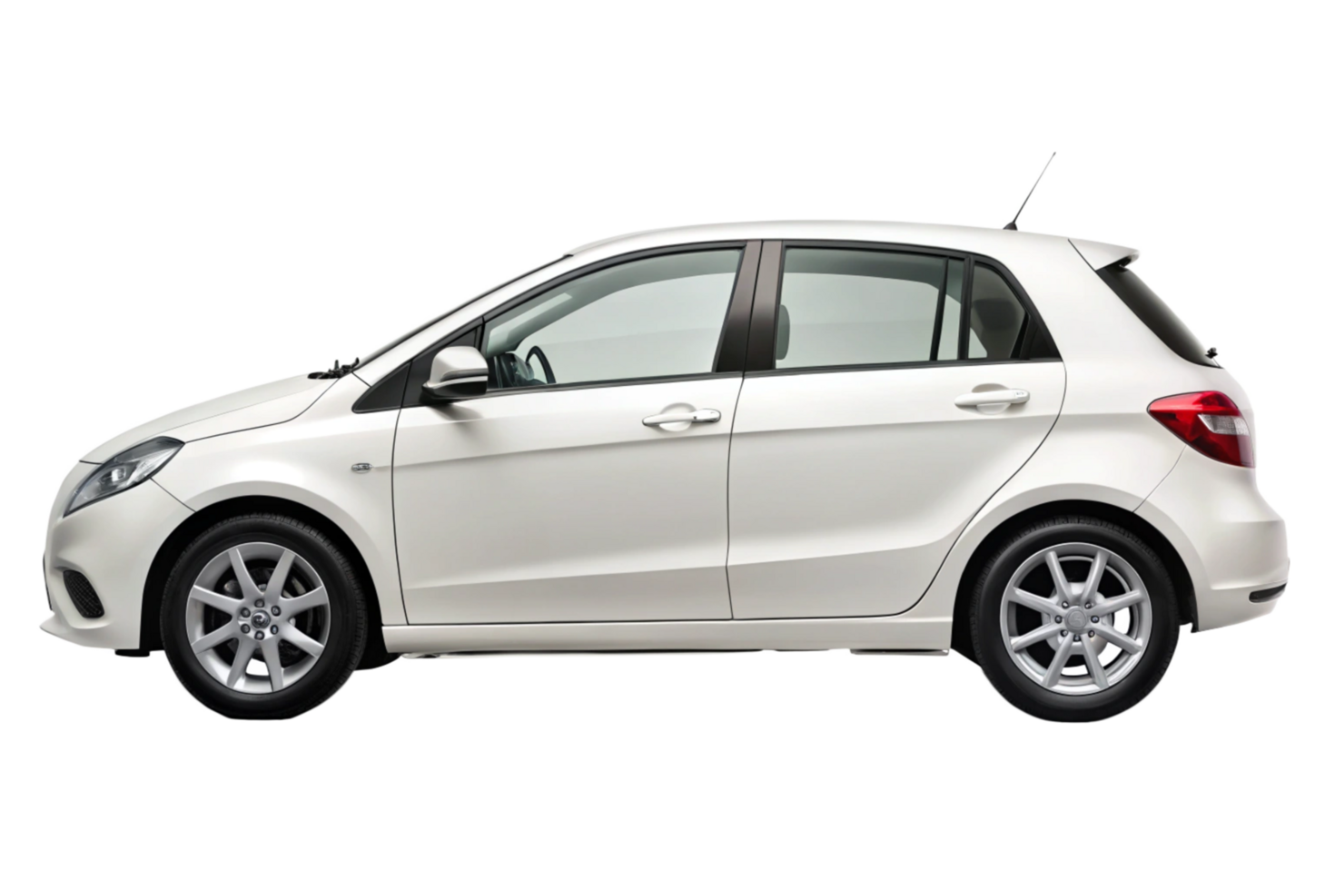 2012 Geely LC Hatchback White Side Profile View Clean Modern Design Compact Car png