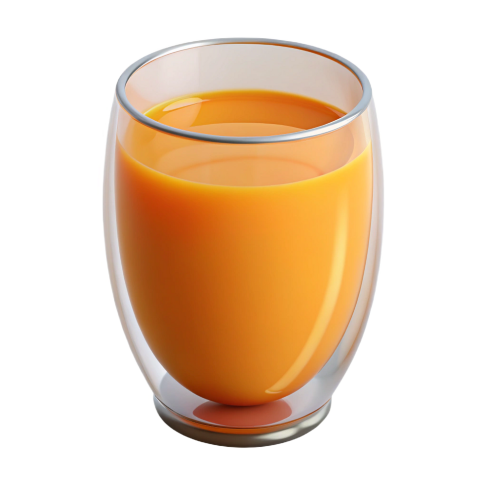 A Glass of Refreshing Orange Juice in a DoubleWalled Glass png