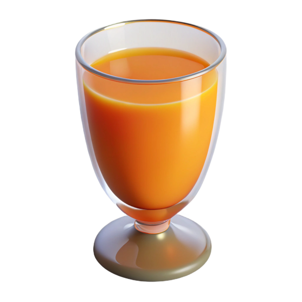 Refreshing Glass of Orange Juice in a Elegant Glassware png