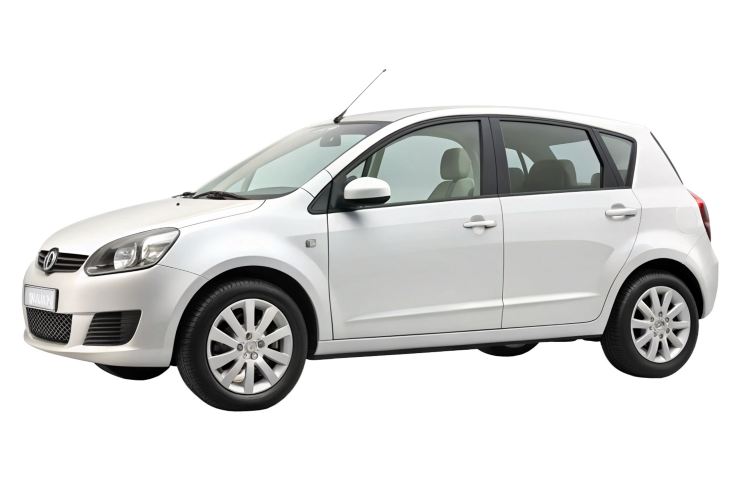 2008 Chery A1 Hatchback 5door White Compact Car Side View png