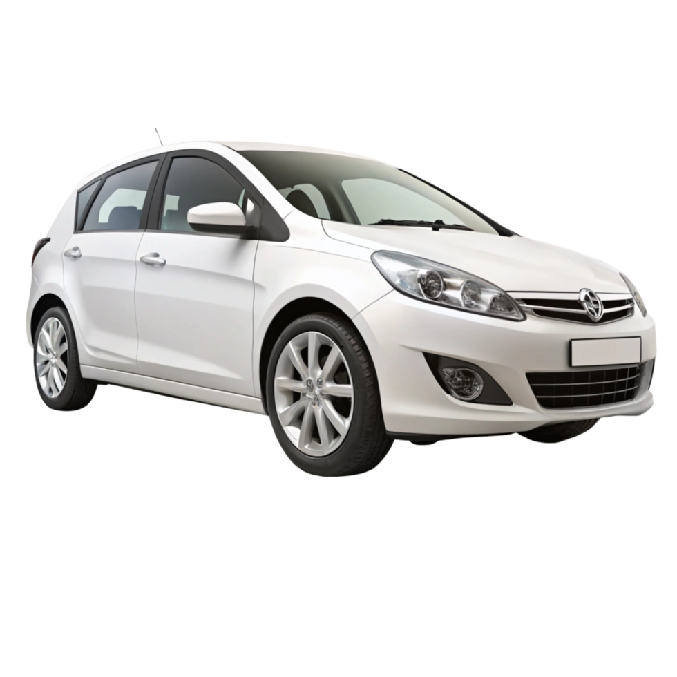 Image of a White Holden Barina Hatchback Car png