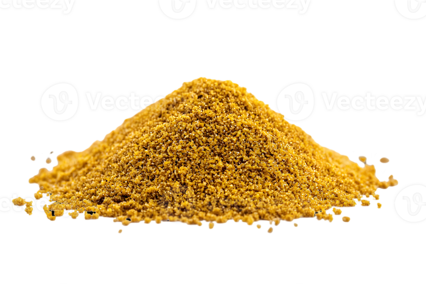 Pile of Vibrant Yellow Spice Powder with Transparent Background Ingredient for Cooking and Seasoning png