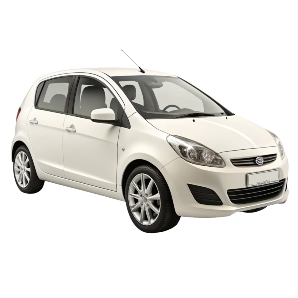 Image of a Gleaming White Geely CK2 Hatchback Car png