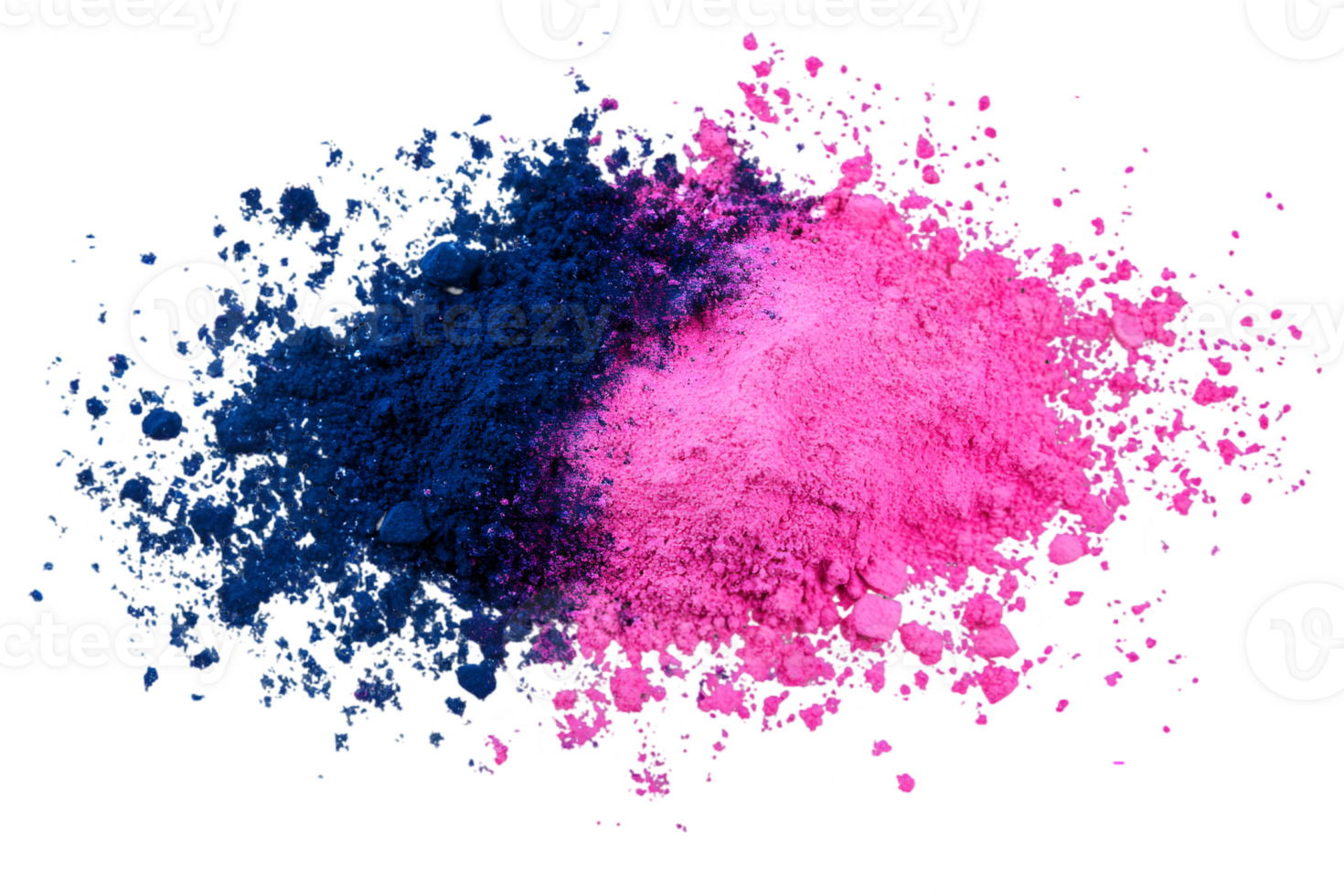 Sparkling Blue and Pink Powder Glitter Heap Isolated on Transparent Background Abstract Beauty Still Life with Shiny Pigment and Decorative Glamour png