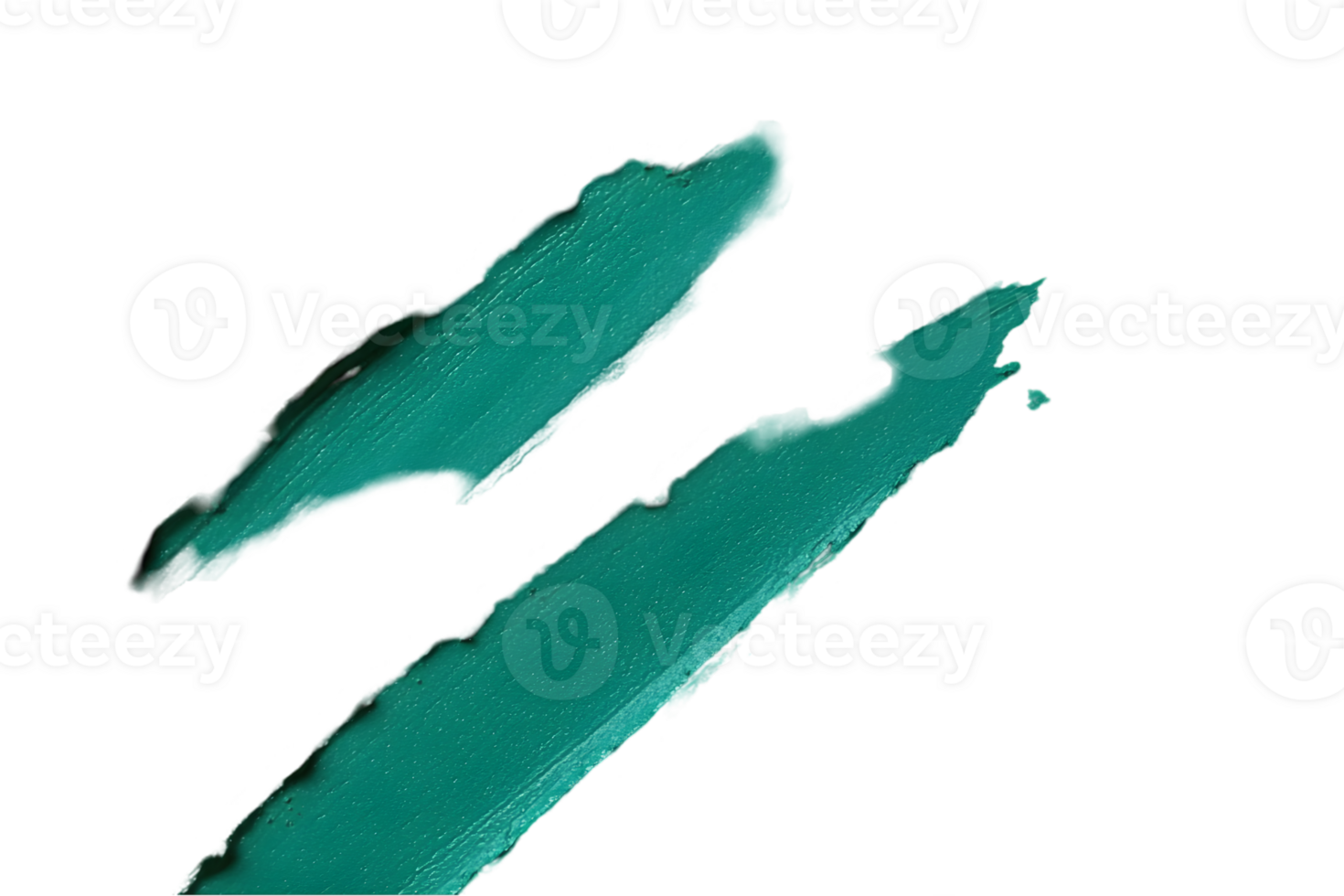 Two Diagonal Strokes of Aqua Paint on a Transparent Background Creates a Bold and Modern Graphic Resource png