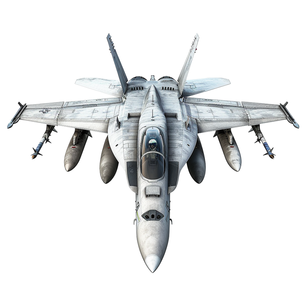 Top View of US Navy Super Hornet Fighter Jet png