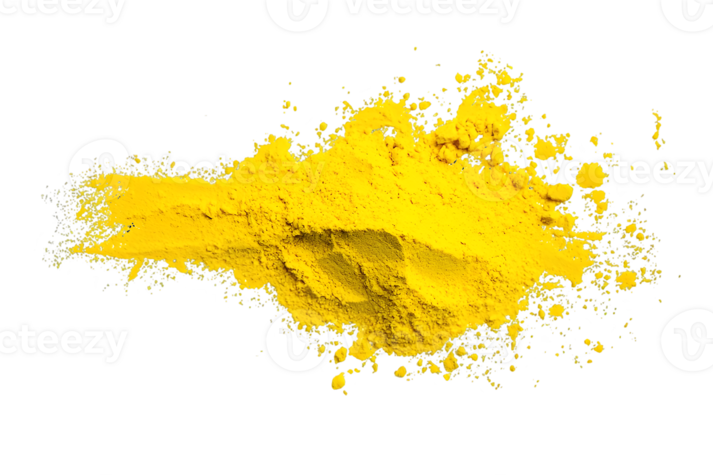 Vibrant Yellow Paint Splash with Abstract Texture Isolated on Black Background for Creative Designs and Artistic Compositions png
