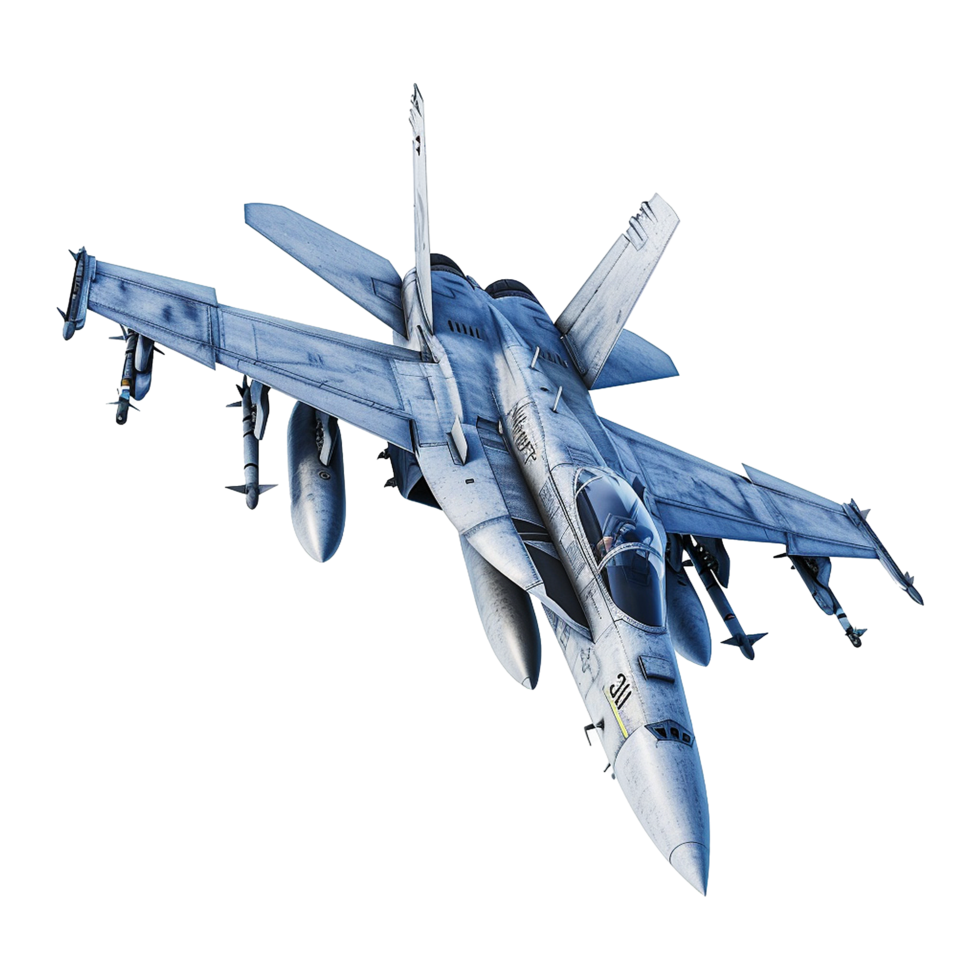 A Detailed View of a Military Fighter Jet in Flight, HighResolution 3D Render png
