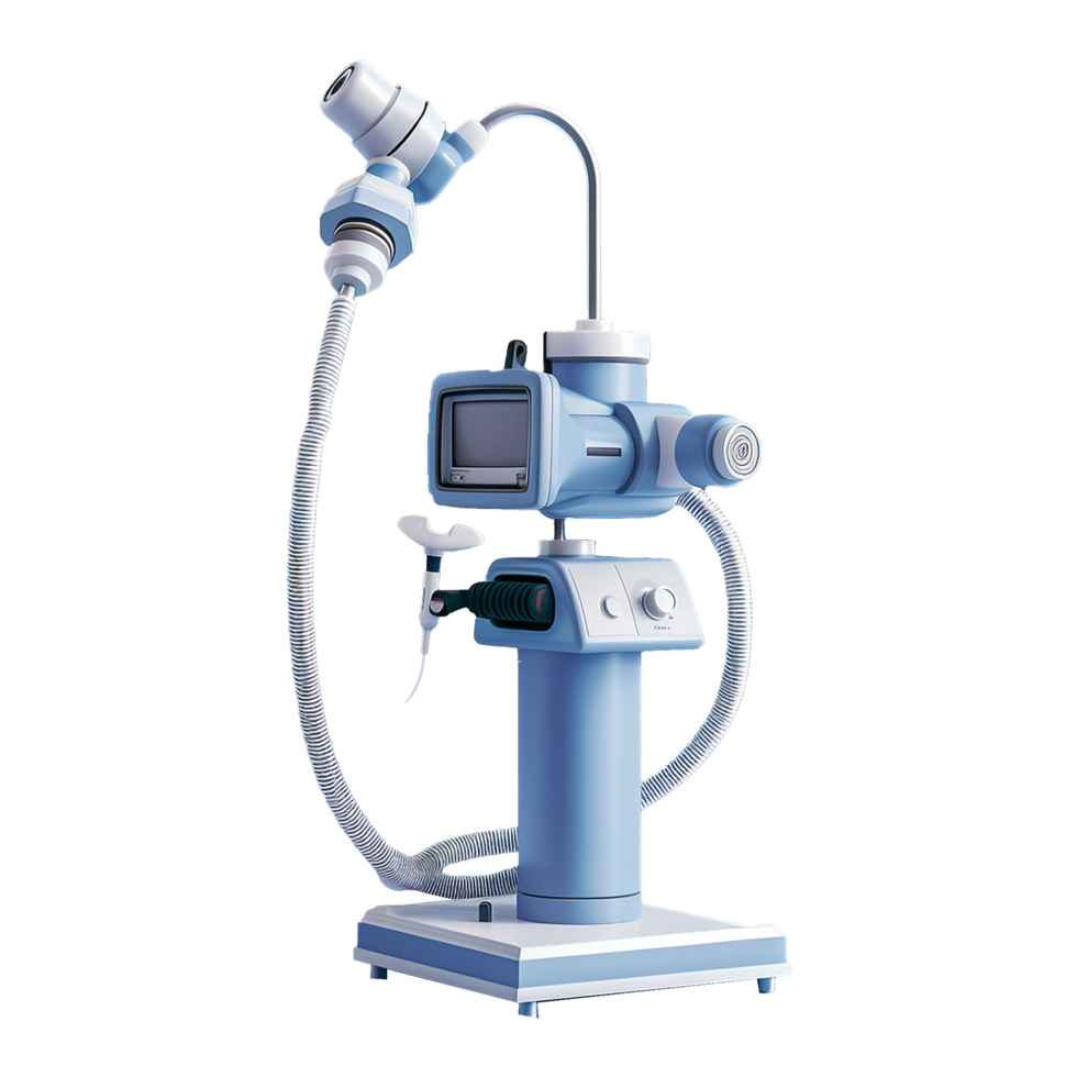 Advanced Medical Device for Respiratory Therapy and Pulmonary Diagnostics png