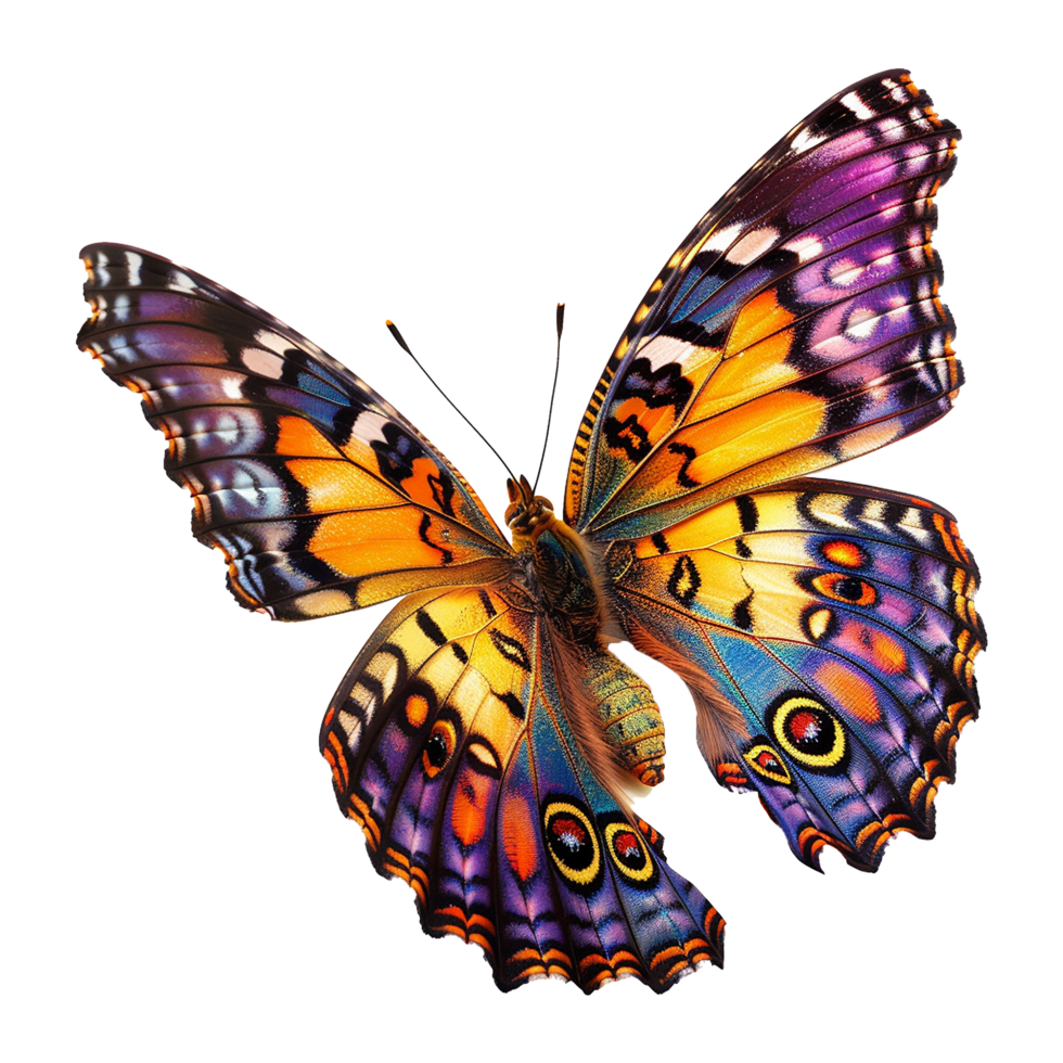 Vibrant and Colorful Butterfly with Intricate Wing Patterns png