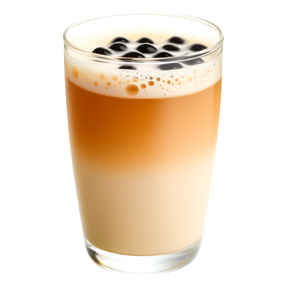 Refreshing Bubble Tea with Brown Sugar and Tapioca Pearls png