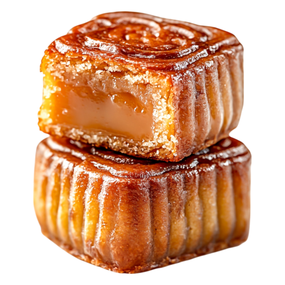 Deliciously Sweet Layered Pastry with Smooth Caramel Filling png