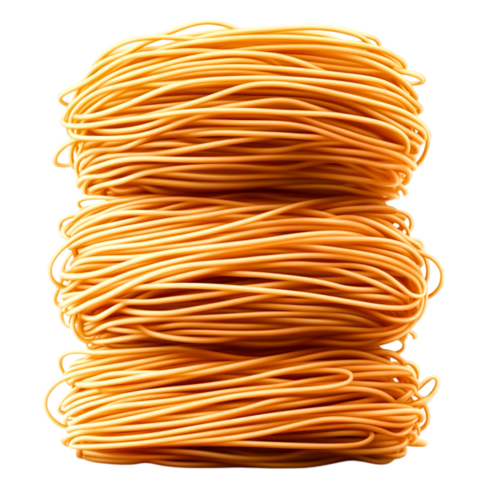 Bundles of Raw Pasta Stacked Neatly for Culinary Use and Presentation png