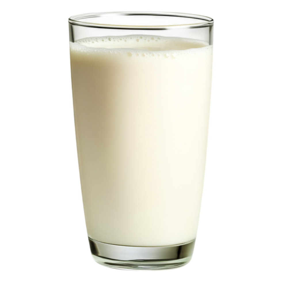Fresh Glass of Milk Surrounded by Minimalist png