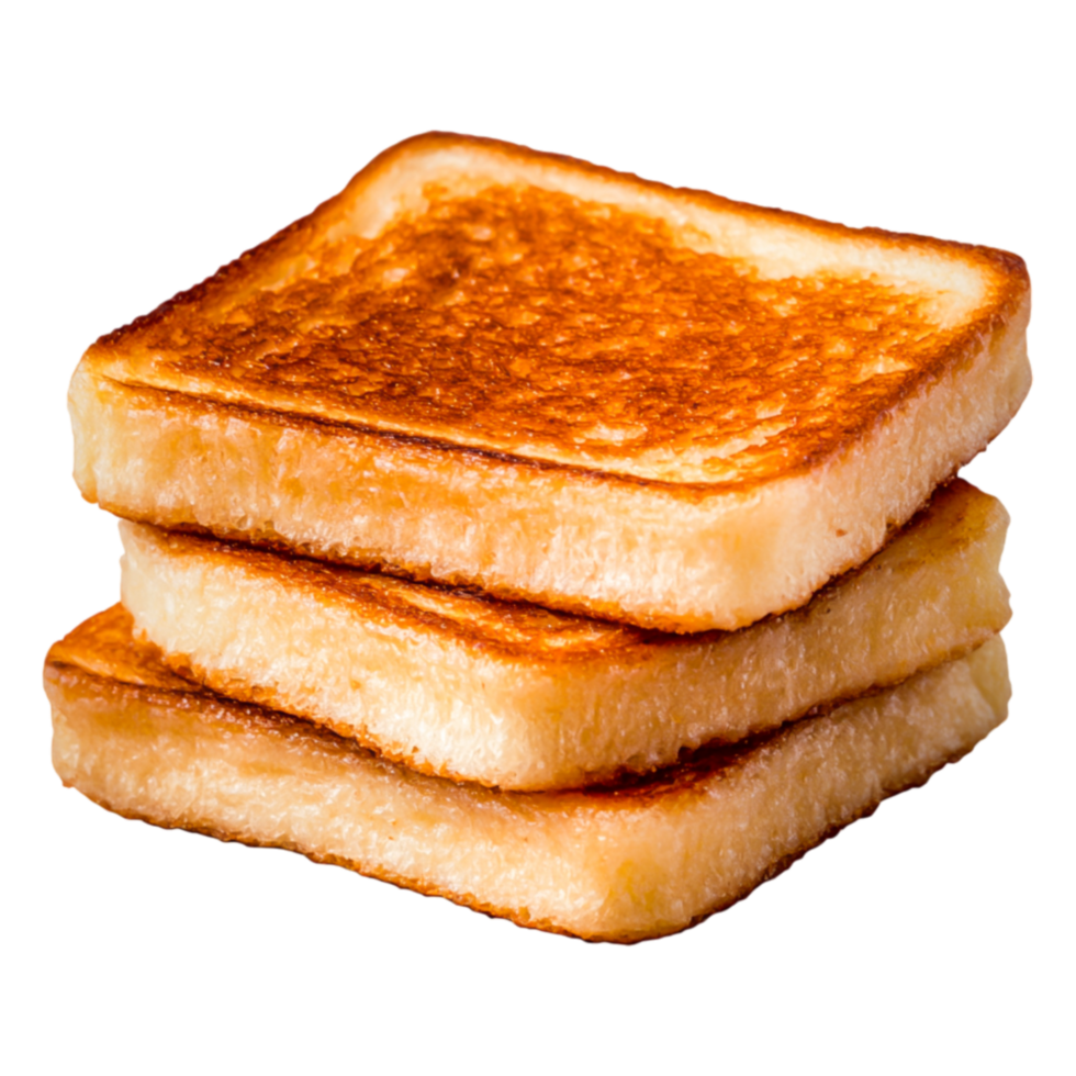 Toasted Slices of Bread Stacked on Each Other Over png