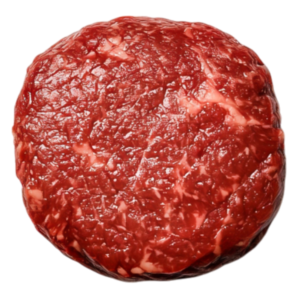 Fresh Raw Beef Patty Isolated on for Culinary Use png