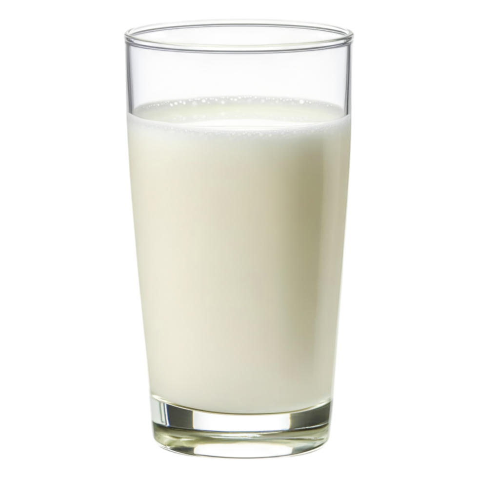 A Fresh Milk in a Clear Glass png