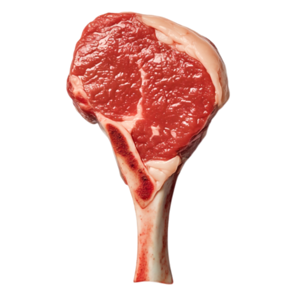 Fresh Raw Beef Steak Cut with Marbling and Bone png
