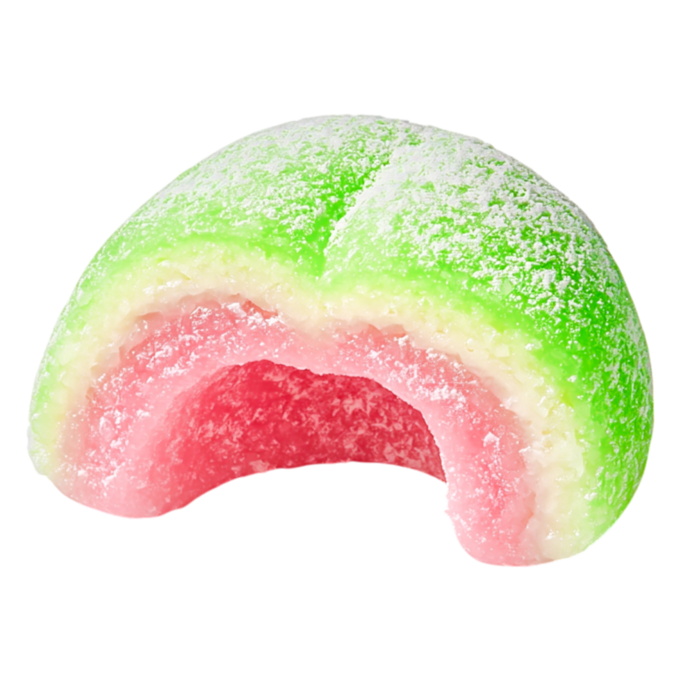 Colorful Sweet Dessert with Pink and Green Layers, closeup View of Treat png