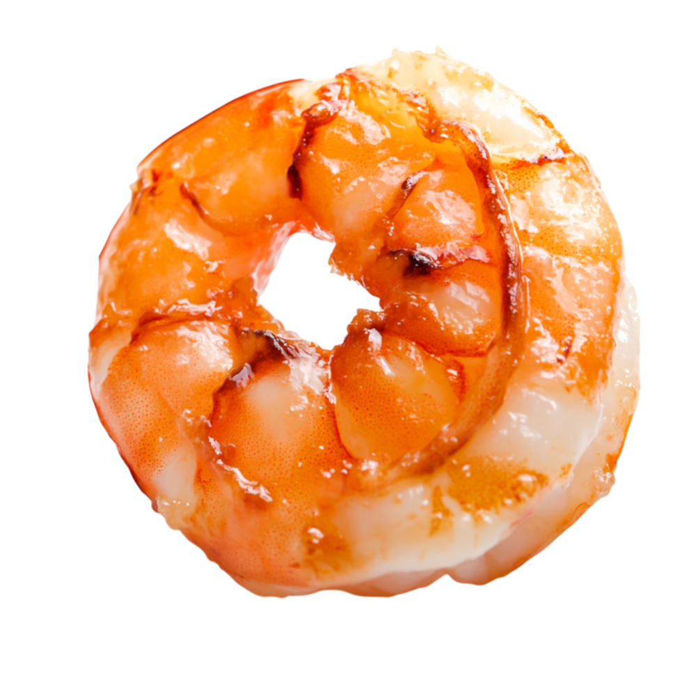 Fresh Cooked Shrimp with Glazing Effect png
