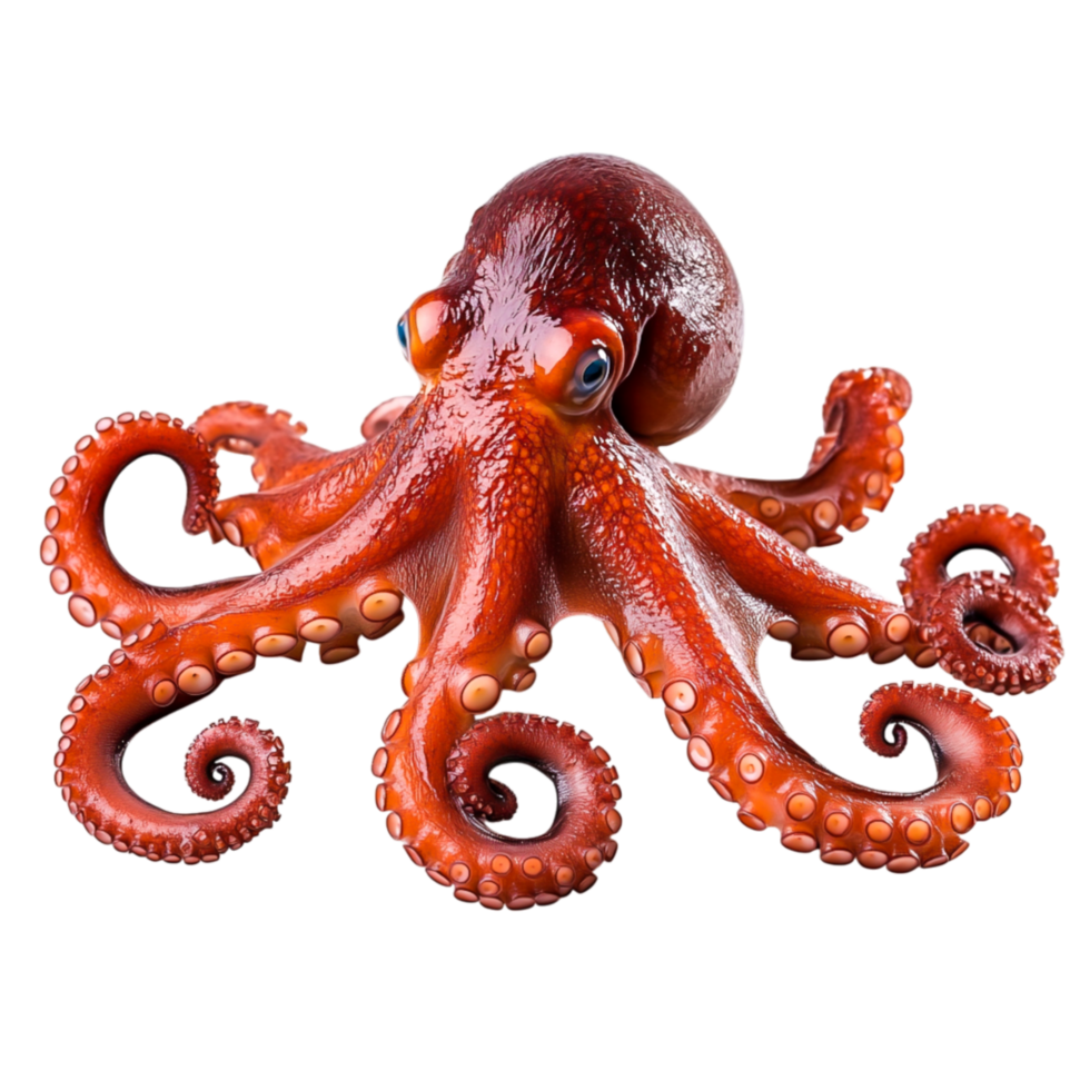Colorful octopus with intricate tentacles png