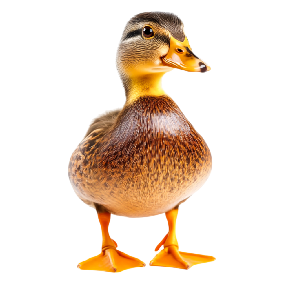 Cute and Colorful Duck with Bright Orange Feet png