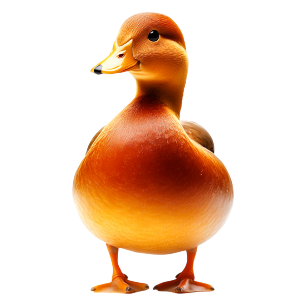 Cute Cartoon Duck Character with Vibrant Colors and Playful Expression png