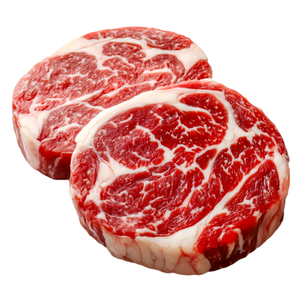 Fresh Marbled Beef Cuts Perfect for Grilling or Cooking Gourmet Meals png