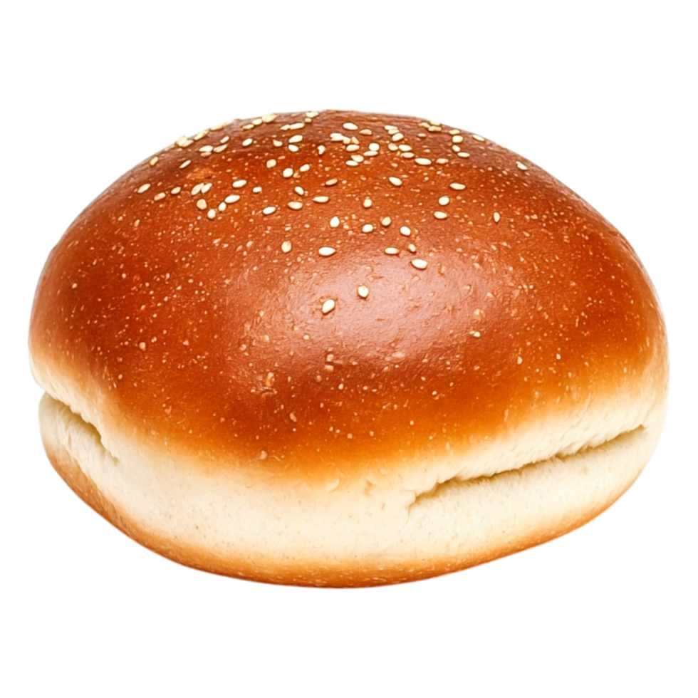 Freshly Baked Sesame Seed Bun Isolated on for Culinary Use png