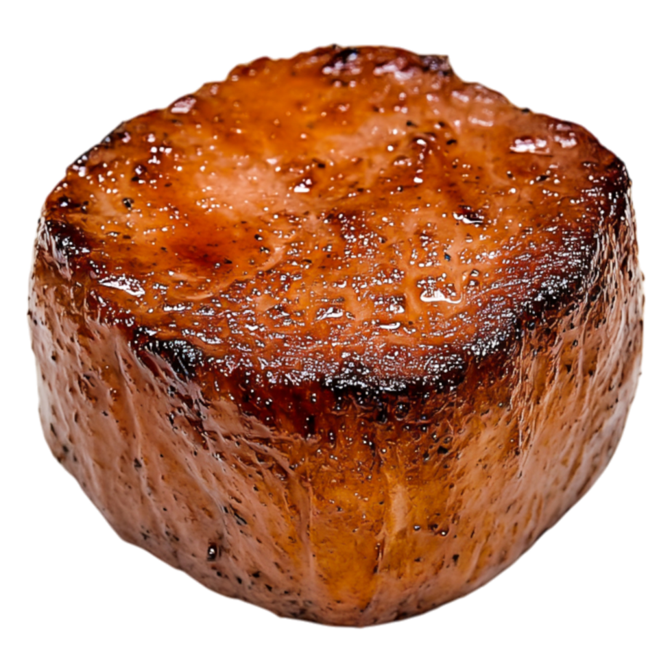 Grilled Meat Slice with Beautifully Charred Surface and Juicy Texture png