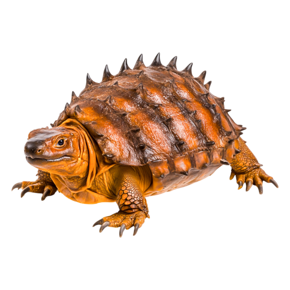 Asian Box Turtle Crawling on with Shell and Scales png