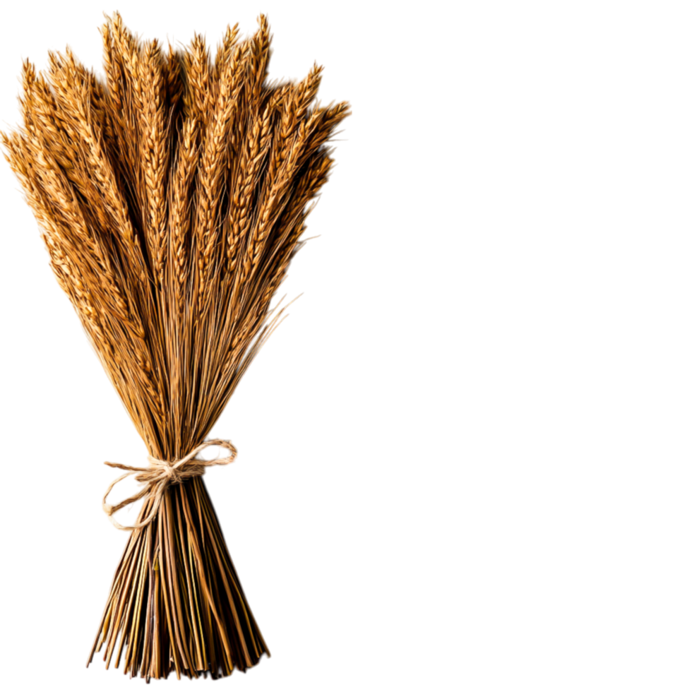 Golden Wheat Sheaf on Neutral Background for Agricultural and Rustic Themes png